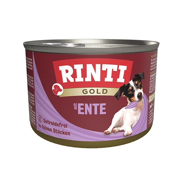 Вологий корм для собак Rinti Gold mit Ente, Качка, 0.185 кг