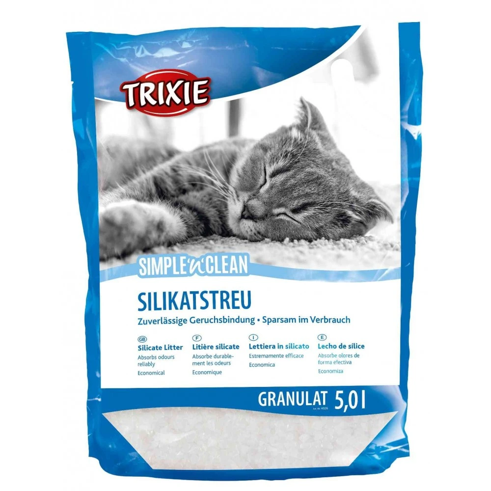 Наповнювач Trixie Simple and Clean для котів сілікагелевий гранули 5 л