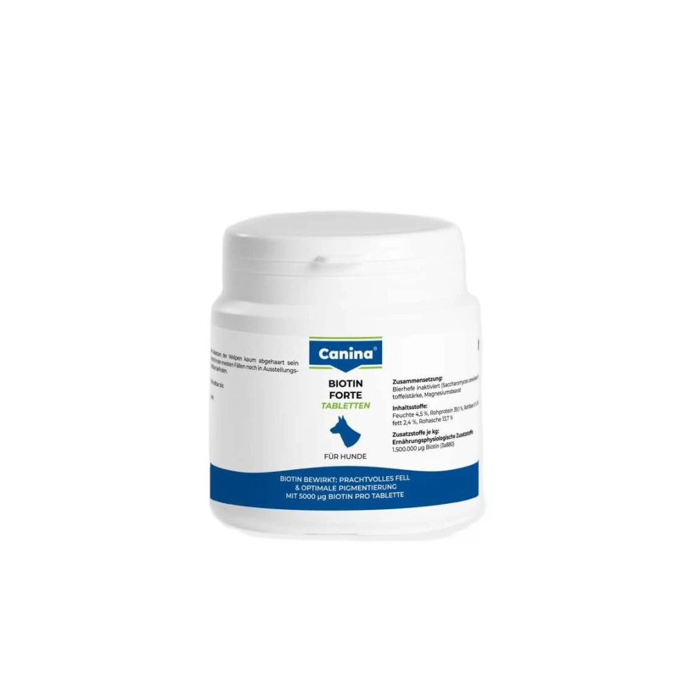 Вітамінний комплекс Canina Biotin Forte Tabletten для собак Біотин інтенсивний курс для шерсті 100 г 30 табл.