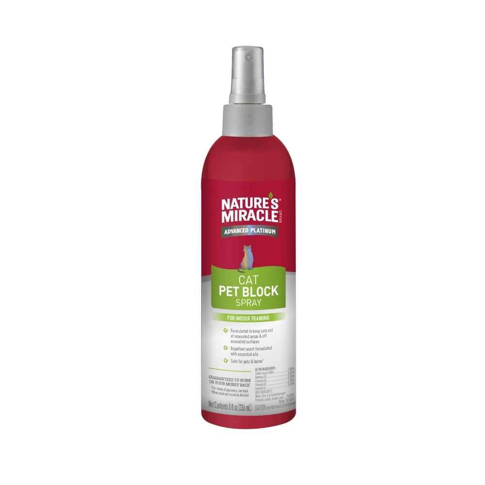 Засіб 8in1 Nature_s Miracle JFC Pet Block Cat Repellent Spray для котів відлякуючий спрей 236 мл