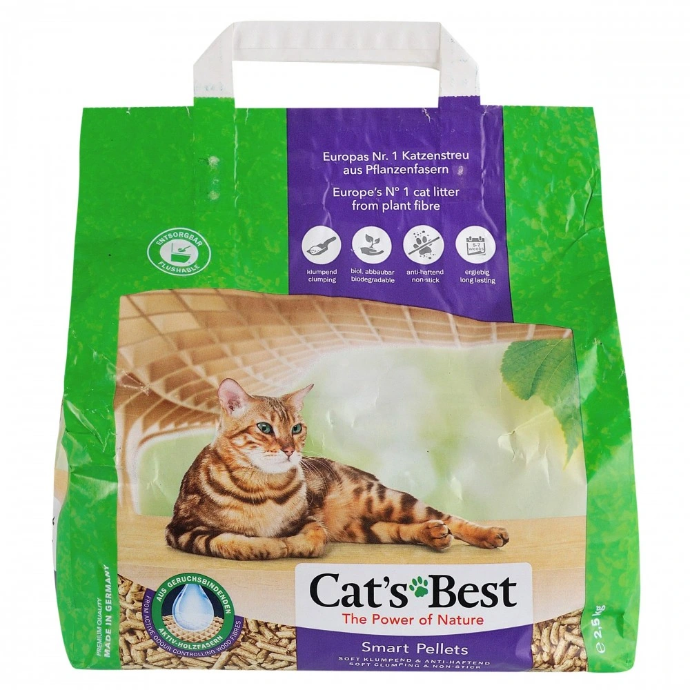 Наповнювач Cat’s Best для котячого туалету Smart Pellets деревний 5 л / 2,5 кг