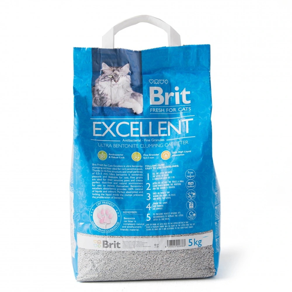 Наповнювач Brit Fresh Excellent Ultra Bentonite для котячого туалету бентонітовий 5 кг