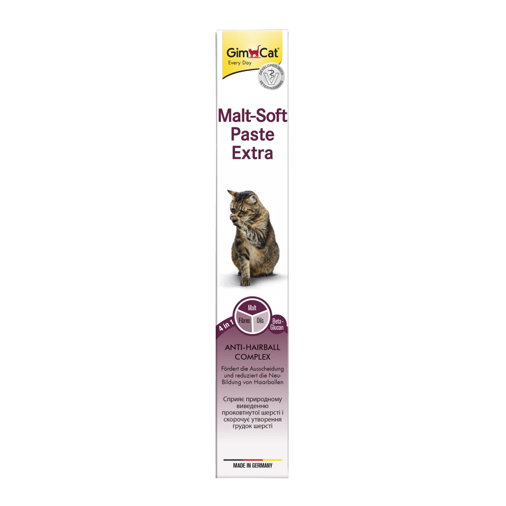 Паста GimCat Every Day Malt-Soft Paste Extra для котів для виведення шерсті зі шлунку 100 г