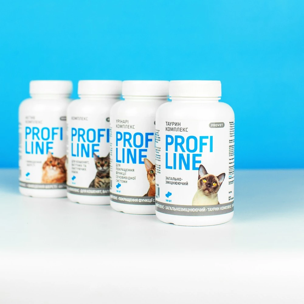 Вітаміни Provet PROFILINE для котів УРІНАРІ комплекс для поліпшення функції сечовивідної системи 180 таб