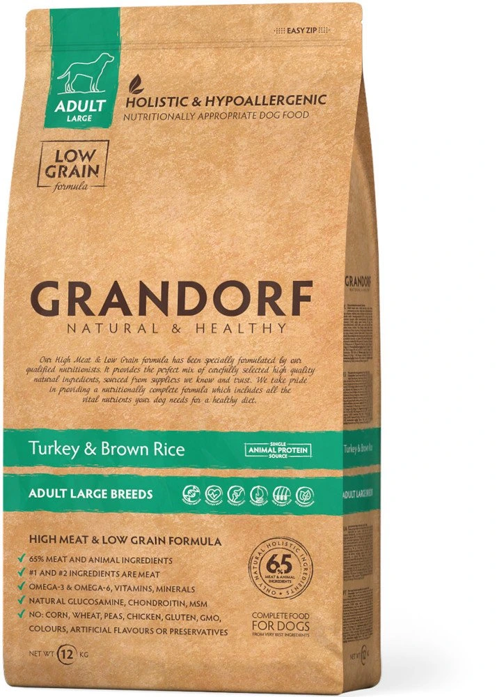Корм для собак Grandorf Maxi Turkey, для великих порід, 10 кг