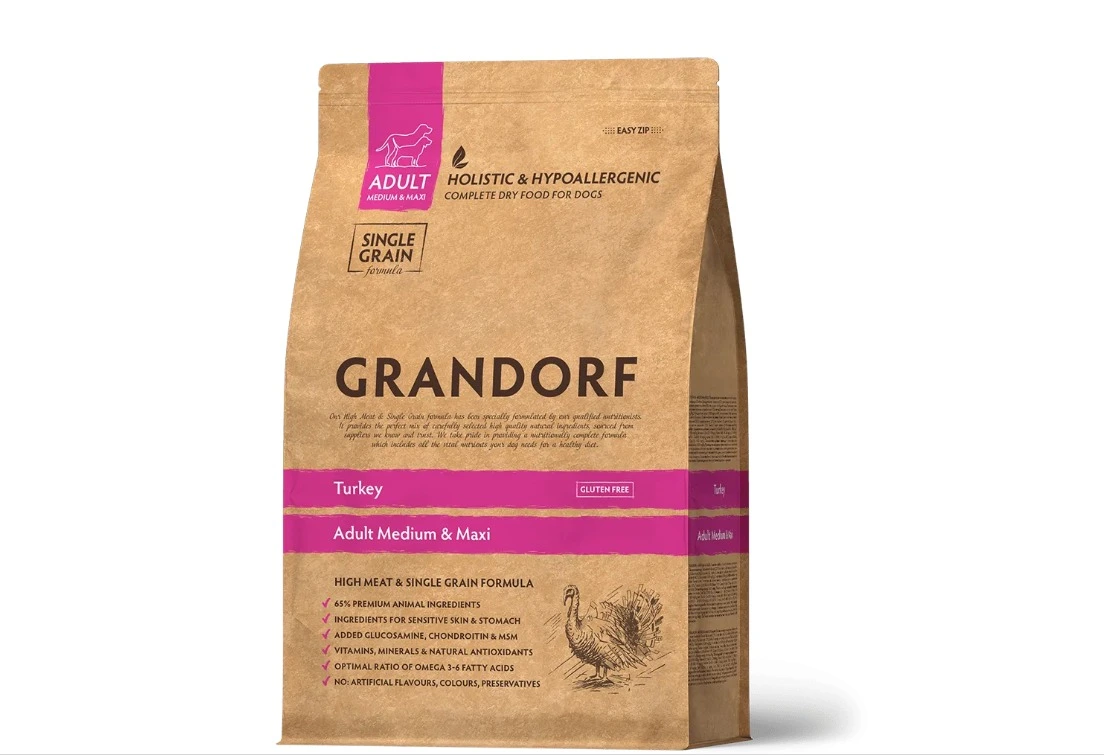 Корм для собак Grandorf Medium & Maxi Turkey, 10 кг