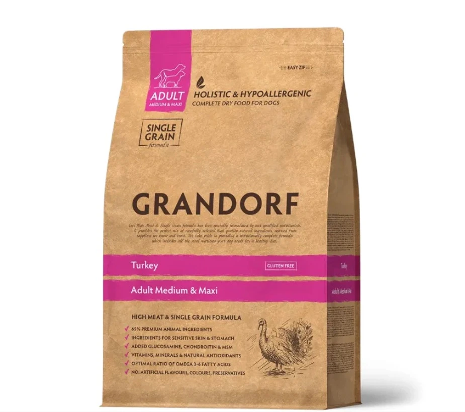 Корм для собак Grandorf Medium & Maxi Turkey, 3 кг