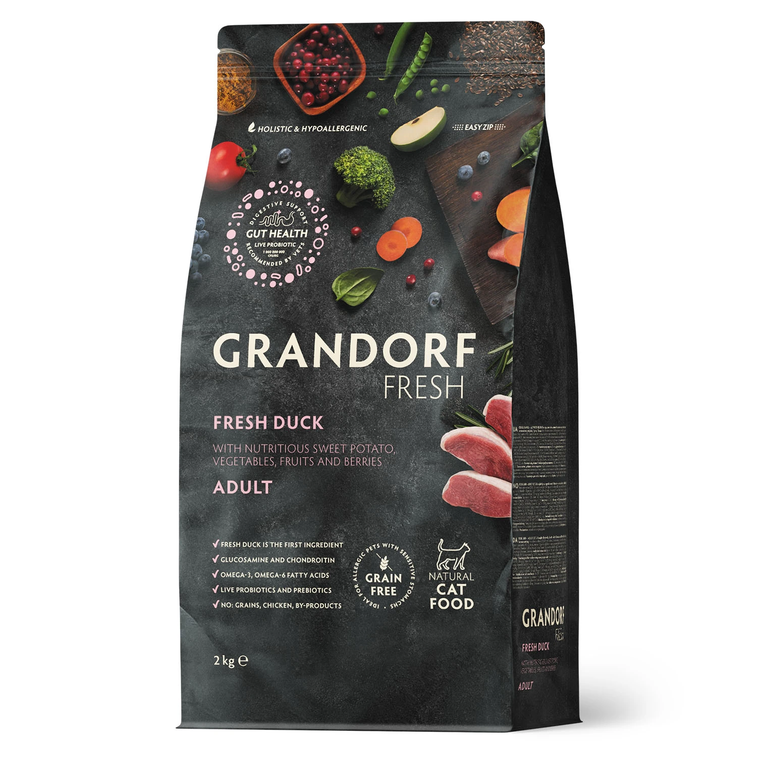 Корм для котів Grandorf Fresh Adult Cat Duck & Sweet Potato, 2 кг