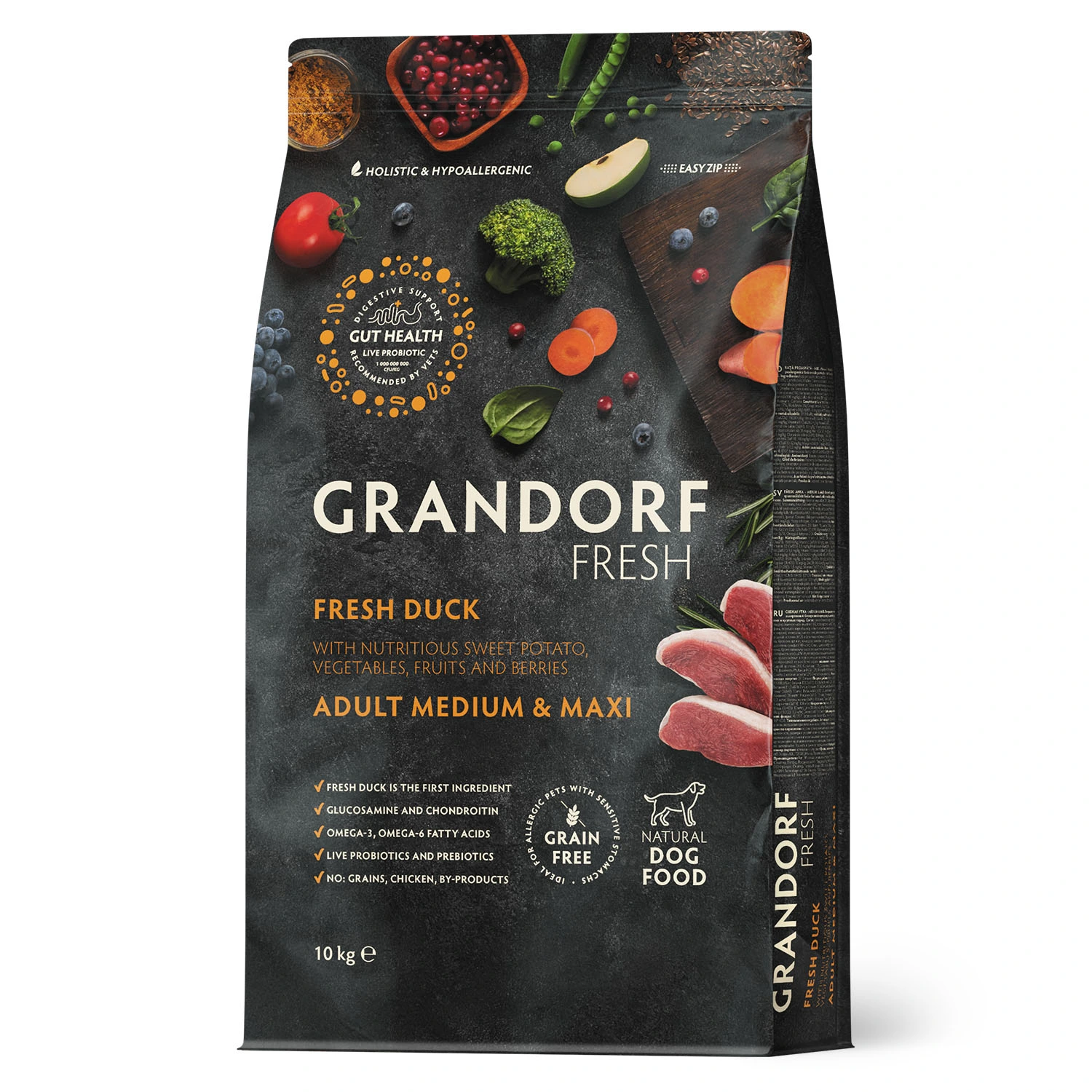 Корм для собак Grandorf Fresh Adult Dog Medium & Maxi, Качка та батат, 10 кг