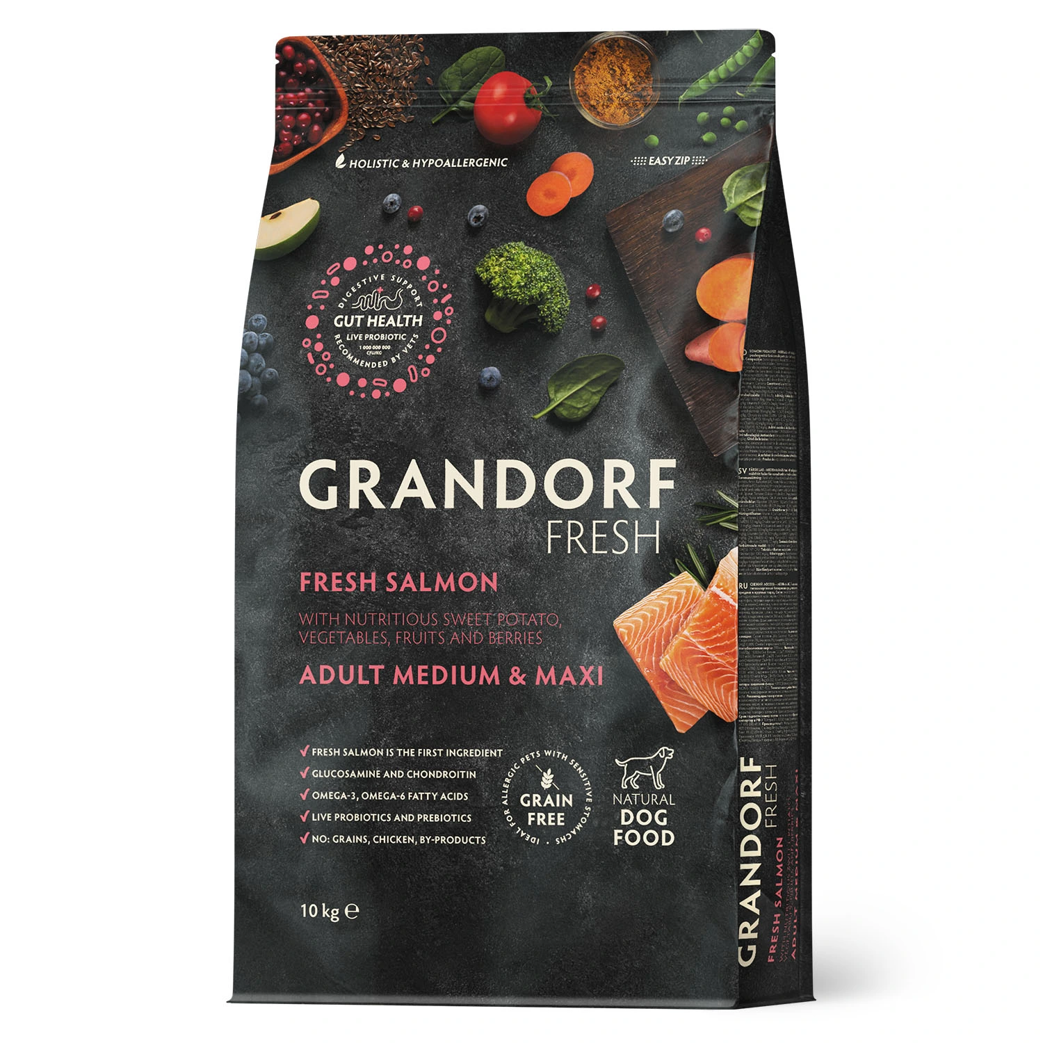 Корм для собак Grandorf Fresh Adult Dog Medium & Maxi, Лосось та батат, 10 кг