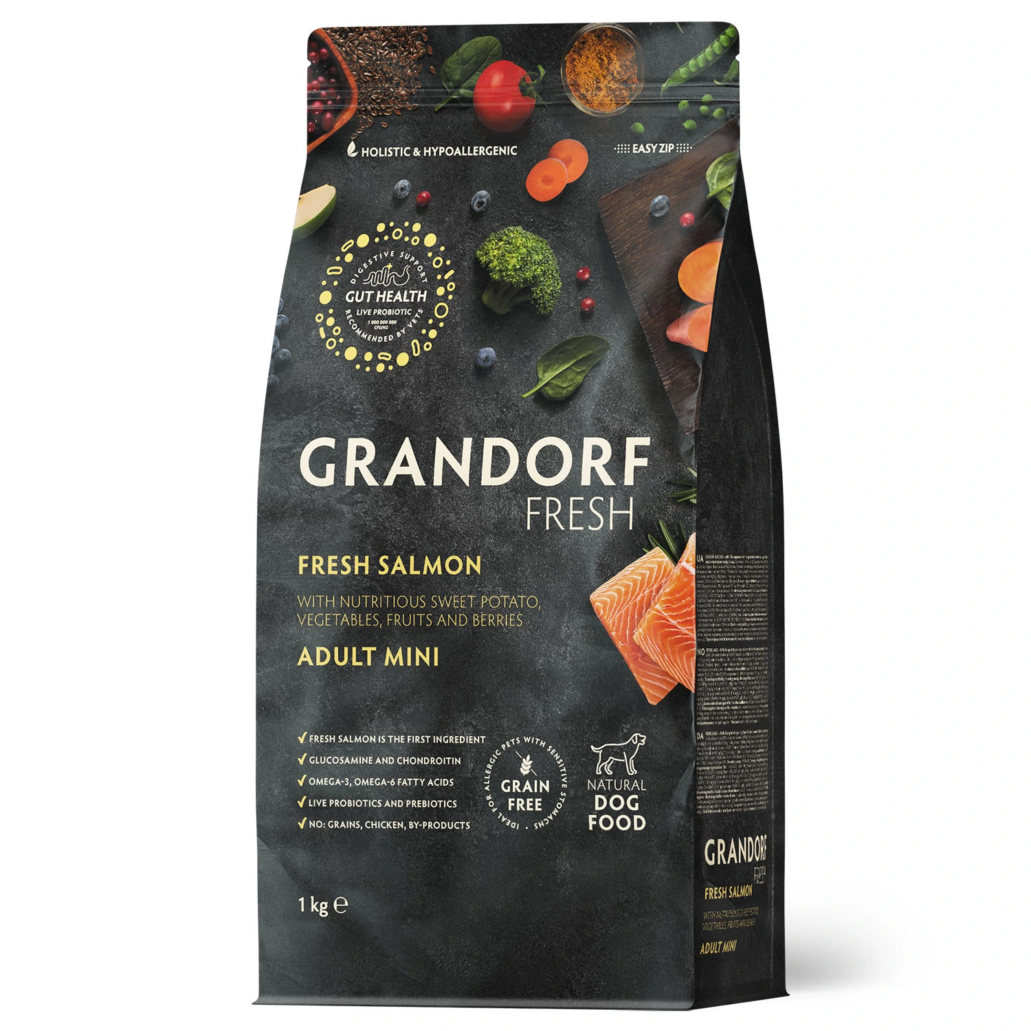 Корм для собак Grandorf Fresh Adult Dog Mini, Лосось та батат, 1 кг