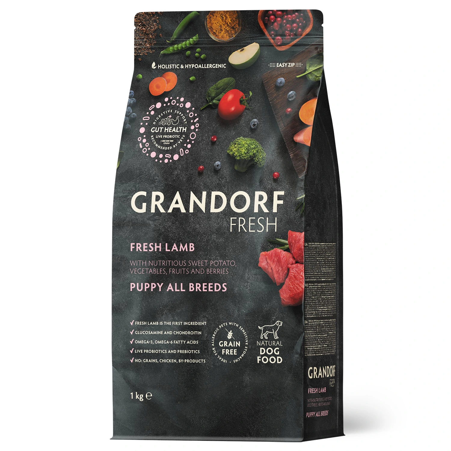 Корм для цуценят Grandorf Fresh Puppies, Ягня та батат, 1 кг