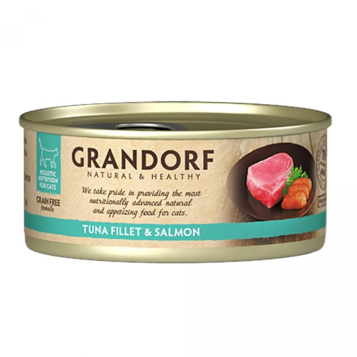 Вологий корм для котів Grandorf Tuna Fillet & Salmon, 70 г
