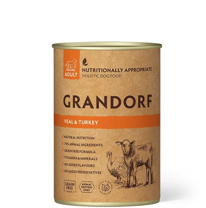 Корм для собак Grandorf GD-Dog Veal & Turkey Adult, 400 г