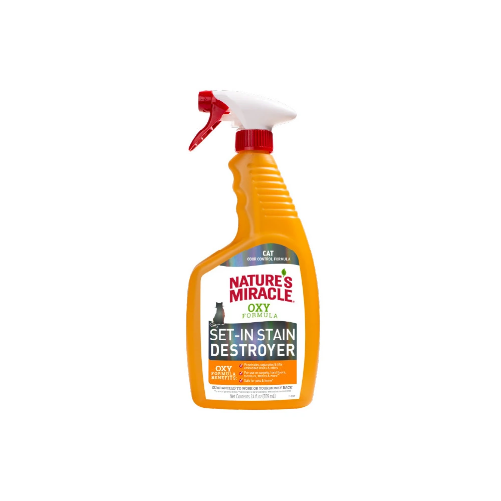 Засіб 8в1 для усунення плям і запахів від котів Nature s Miracle Cat Orange Oxy Spray 709 мл