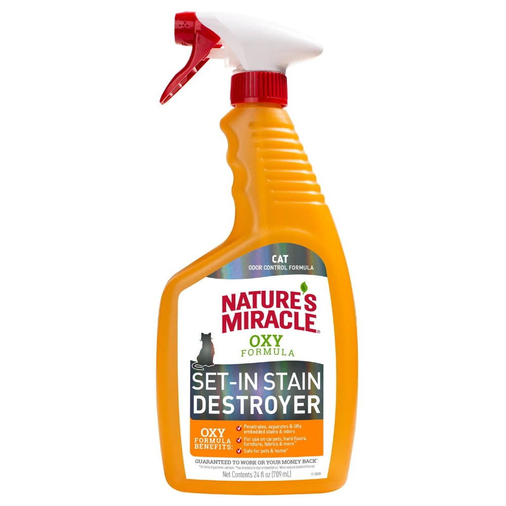 Засіб 8в1 для усунення плям і запахів від котів Nature s Miracle Cat Orange Oxy Spray 709 мл