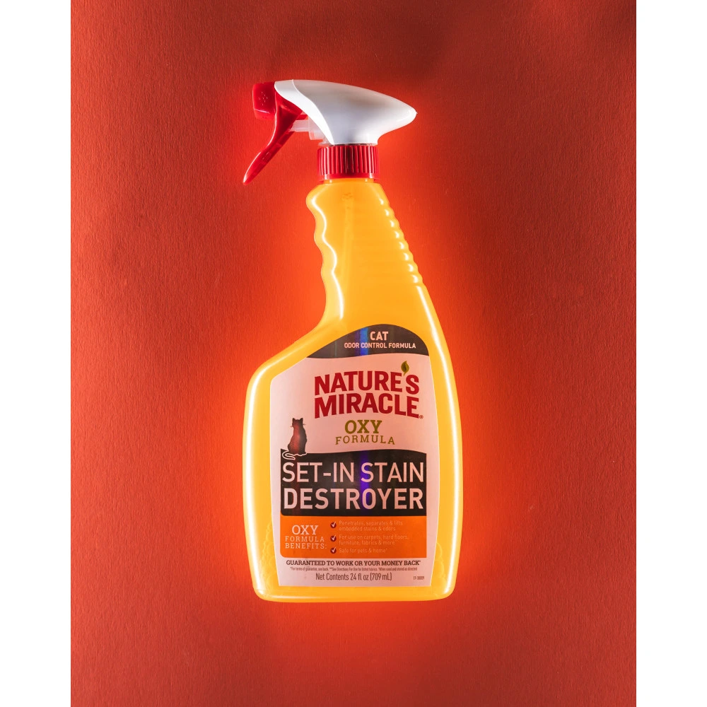 Засіб 8в1 для усунення плям і запахів від котів Nature s Miracle Cat Orange Oxy Spray 709 мл