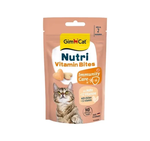 Вітаміни GimCat Nutri Vitamin Bites для дорослих котів мультивітаміни 40 г