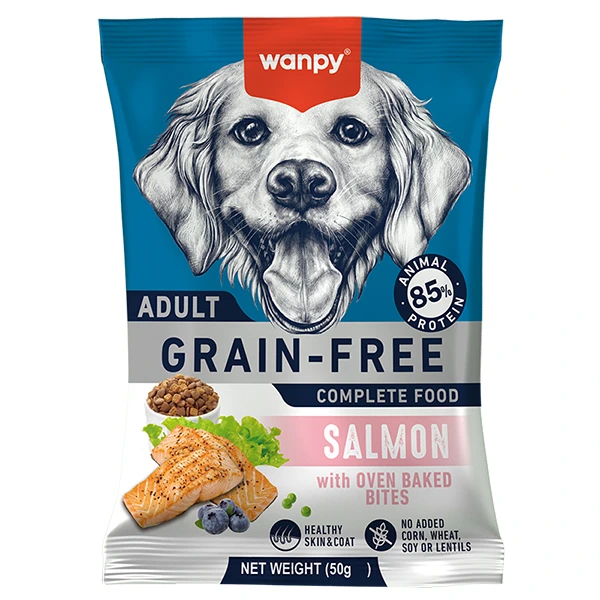 Wanpy Adult Dog Grain Free Salmon ВАНПІ ЛОСОСЬ ДЛЯ СОБАК сухий беззерновий корм 50г
