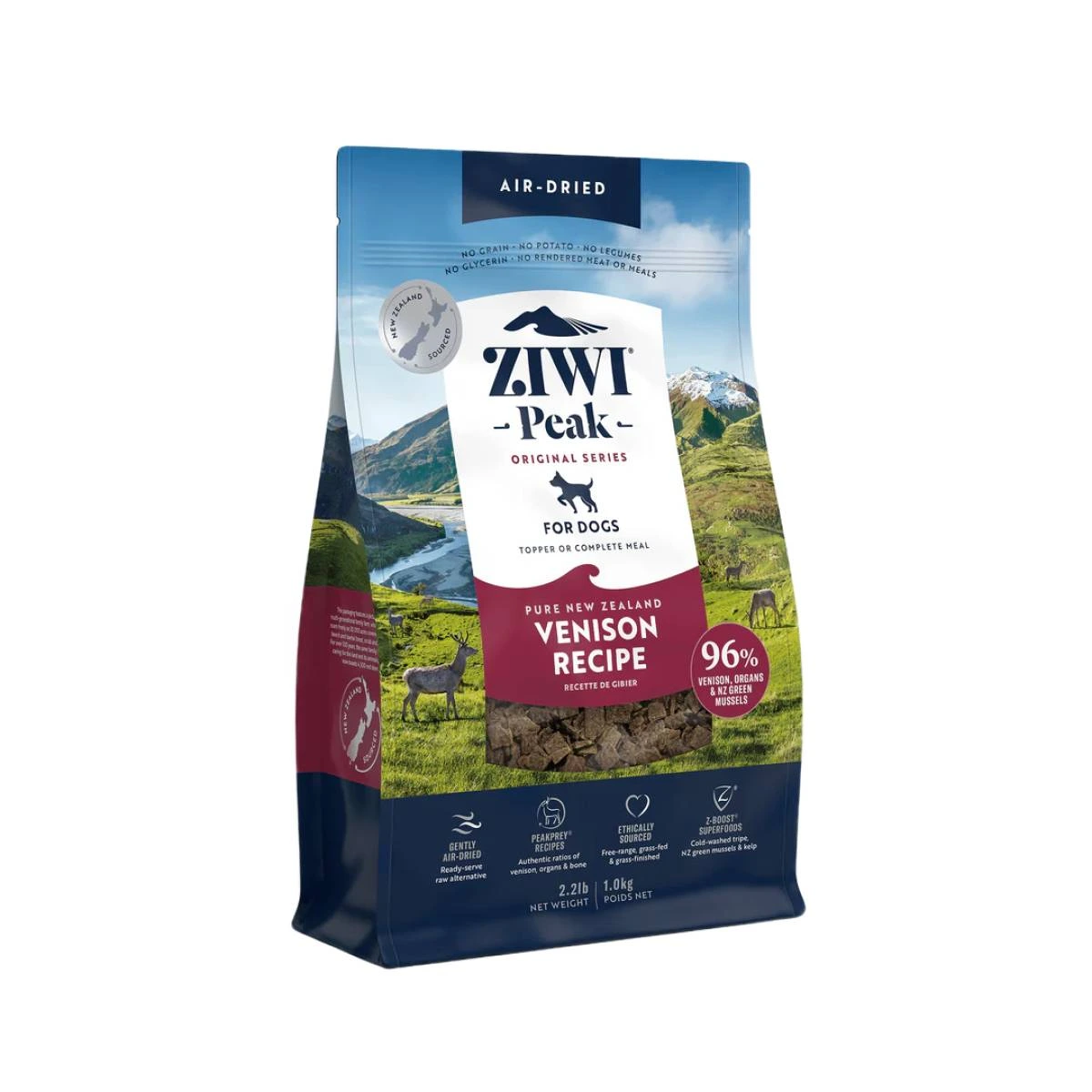 Полнорационный сухой корм для собак Ziwi Peak Air Dried Оленина 1 кг