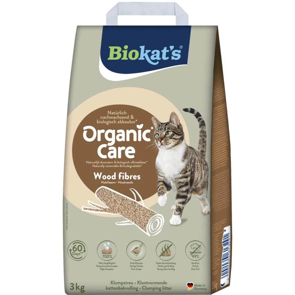 Наповнювач деревний Biokats для котячого туалету Organic Care 8л/3кг
