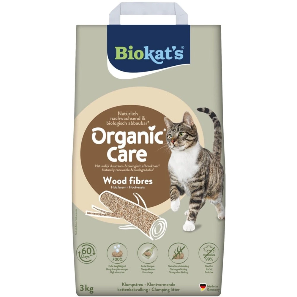 Наповнювач деревний Biokats для котячого туалету Organic Care 8л/3кг