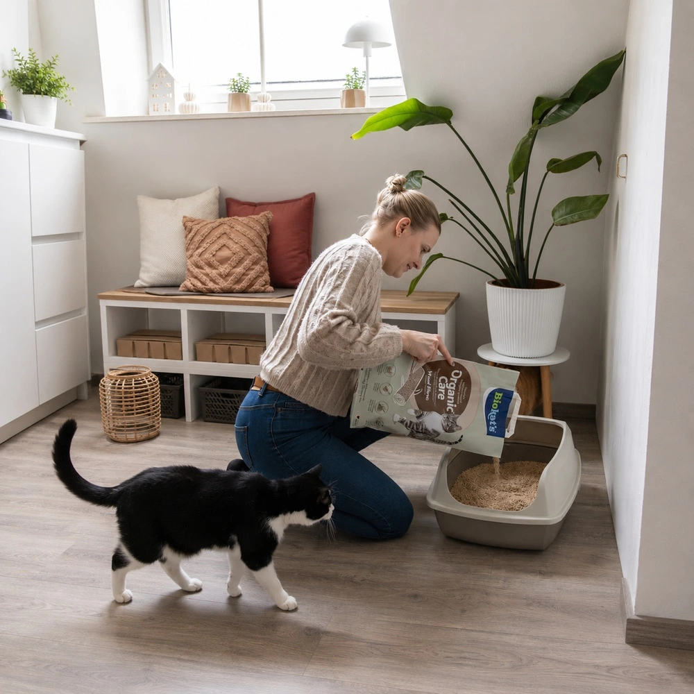 Наповнювач деревний Biokats для котячого туалету Organic Care 30л/11,4кг