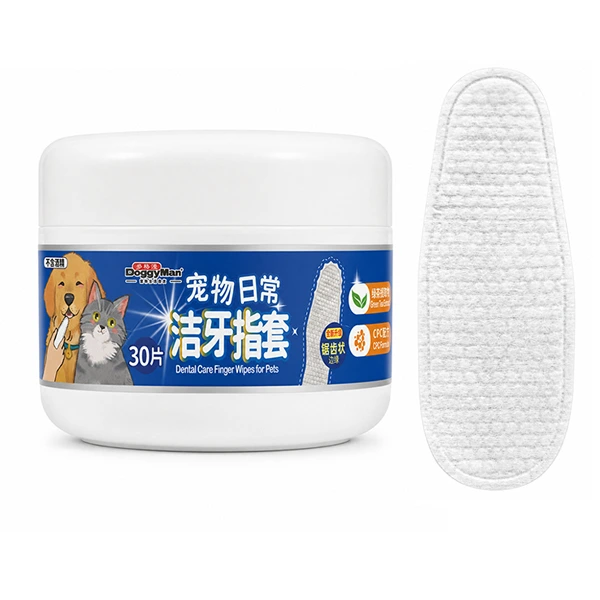 DoggyMan Dental Care Finger Wipes ДОГГІМЕН СЕРВЕТКИ ДЛЯ ЗУБІВ НА ПАЛЕЦЬ вологі для собак і котів, 30од.