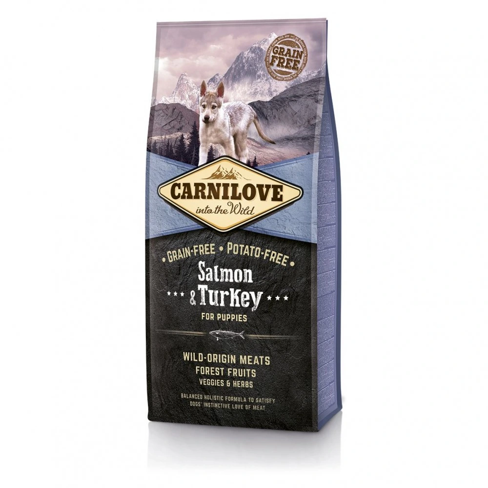 Корм сухий Carnilove Puppy Salmon and Turkey для цуценят усіх порід з лососем та індичкою 12 кг