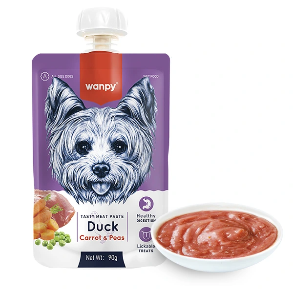 Wanpy Duck Carrot & Pea ВАНПІ КРЕМ-ПЮРЕ КАЧКА З МОРКВОЮ рідкий корм для собак