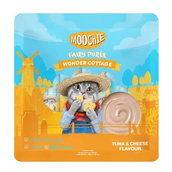 Ласощі Moochie Fairy Puree д/котів рідкі з тунцем та сиром 25х15г
