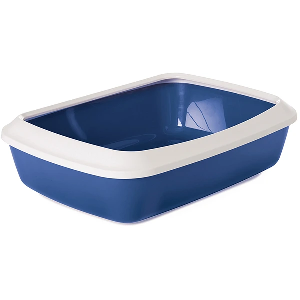Лоток для котів Savic Iriz Litter Tray, з бортиком, Синій, 50х37х13 см