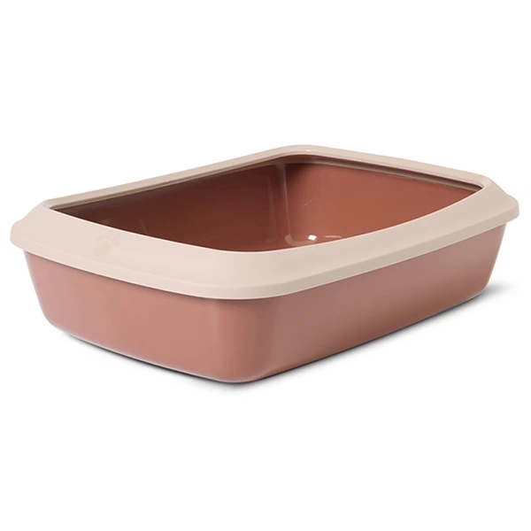 Лоток для котів Savic Iriz Litter Tray, з бортиком, Червоний тосканський, 50х37х13 см