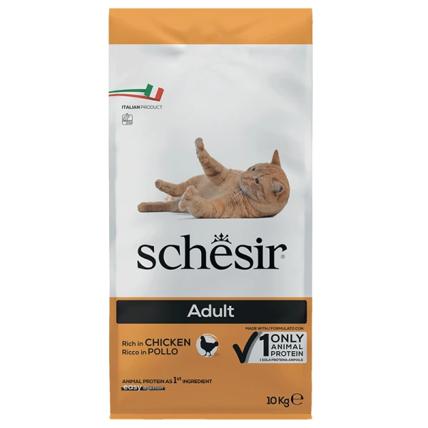 Корм для котів Schesir Dry Cat Adult Chicken, сухий монопротеїновий, 10 кг