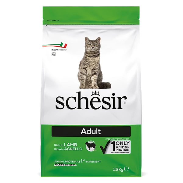 Корм для котів Schesir Dry Cat Adult Lamb, Дорослий, Ягня, 1.5 кг