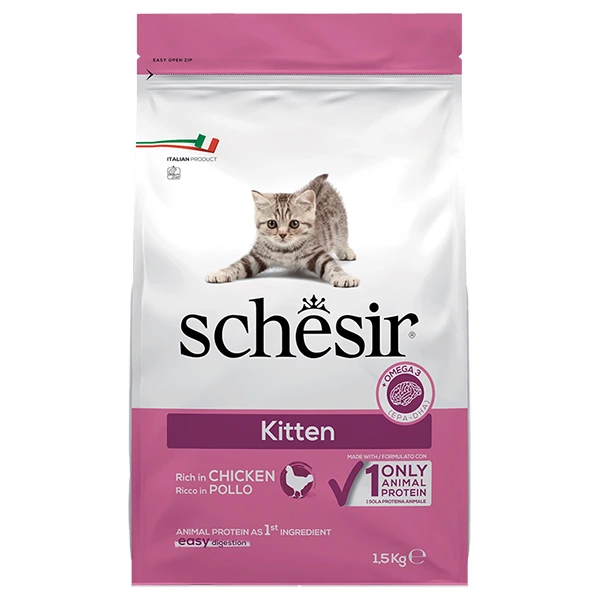 Корм для кошенят Schesir Dry Cat Kitten, Курка, 1.5 кг