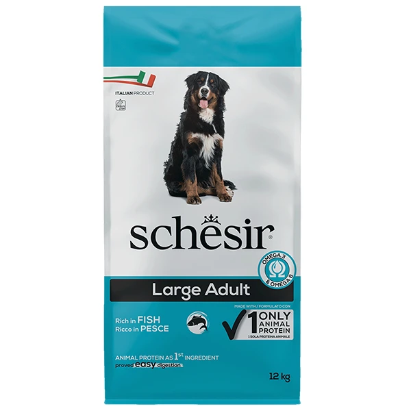 Корм для собак Schesir Dry Dog Large Adult, Риба, 12 кг