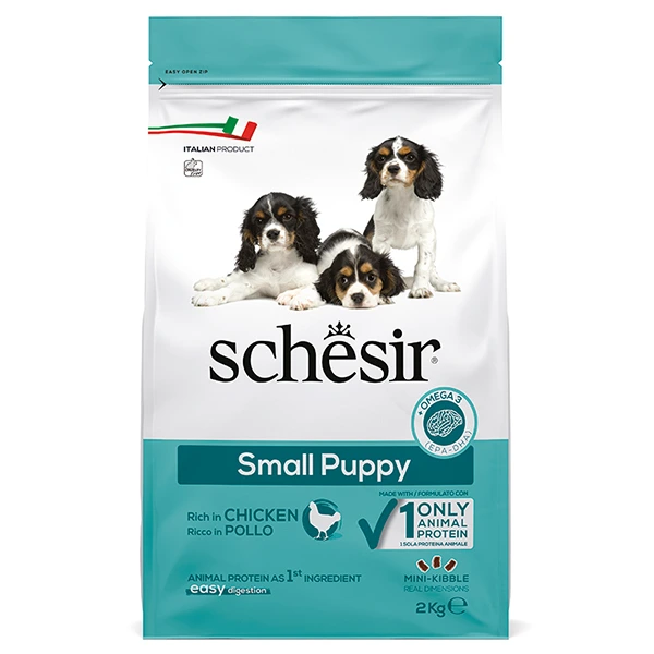 Корм для цуценят Schesir Dog Small Puppy, Курка, 2 кг