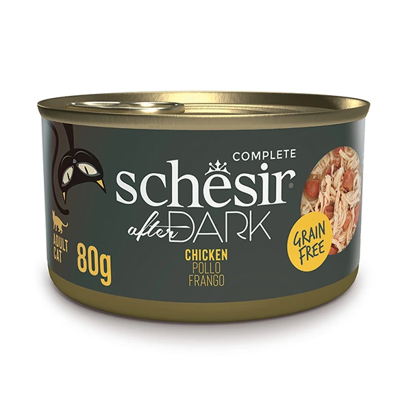 Корм для котів Schesir Wet After Dark Chicken, в бульйоні