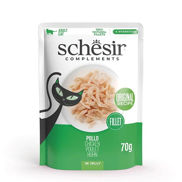 Корм для котів Schesir Wet Chicken, в желе