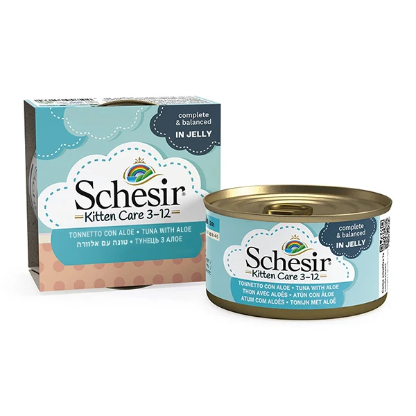 Корм для кошенят Schesir Wet Kitten Care Tuna with Aloe, в желе