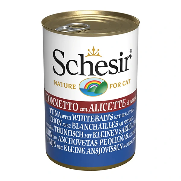 Корм для котів Schesir Wet, Тунець з анчоусами, 0.14 кг