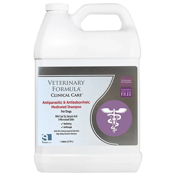 Шампунь для собак Veterinary Formula Clinical Care Antiparasitic & Antiseborrheic, з дьогтем, сіркою, саліциловою кислотою