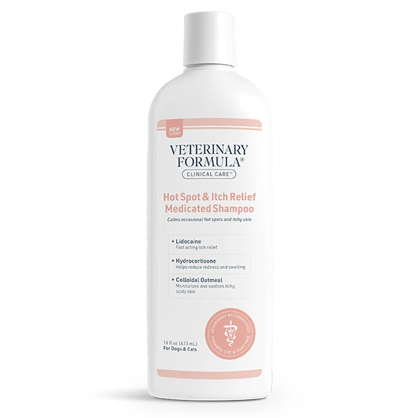 Дерматокосметичний шампунь для собак і котів Veterinary Formula Clinical Care Hot Spot&Itch Relief Medicated, Від свербежу та подразнення