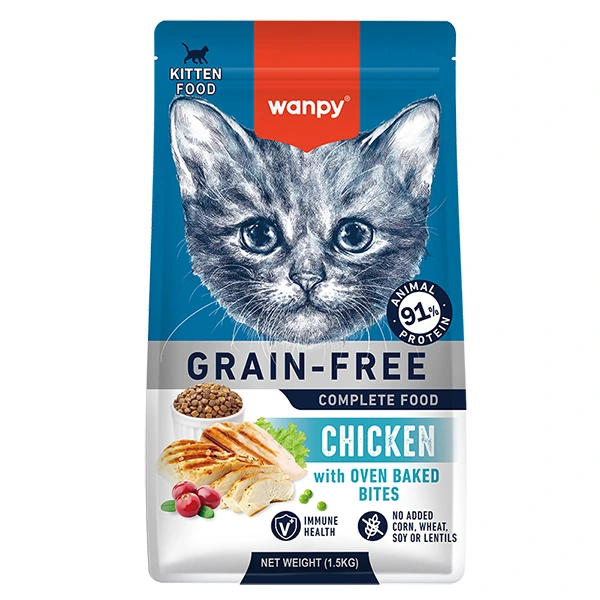 Сухий корм для котів Wanpy Kitten Grain Free Chicken, Курка, 1.5 кг