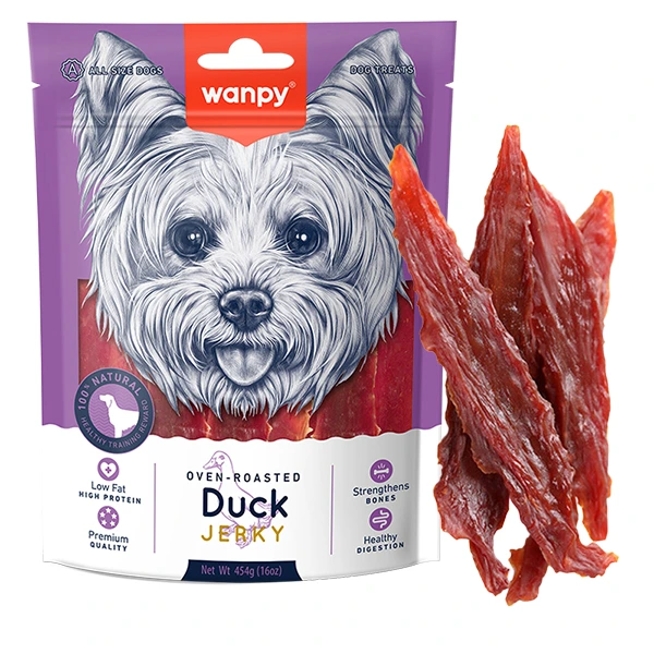 Ласощі для собак Wanpy Snacks Duck Jerky, філе качки в'ялене, 800 г