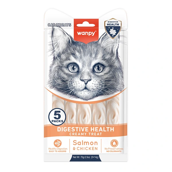 Ласощі для котів Wanpy Functional Creamy Lickable Treat, Для здорового травлення