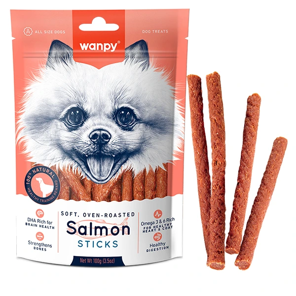 Ласощі для собак Wanpy Salmon Sticks, Лосось