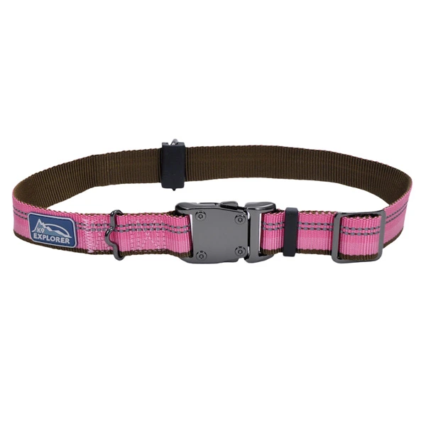 Нашийник для собак Coastal K9 Explorer Collar, світловідбивний, Рожевий