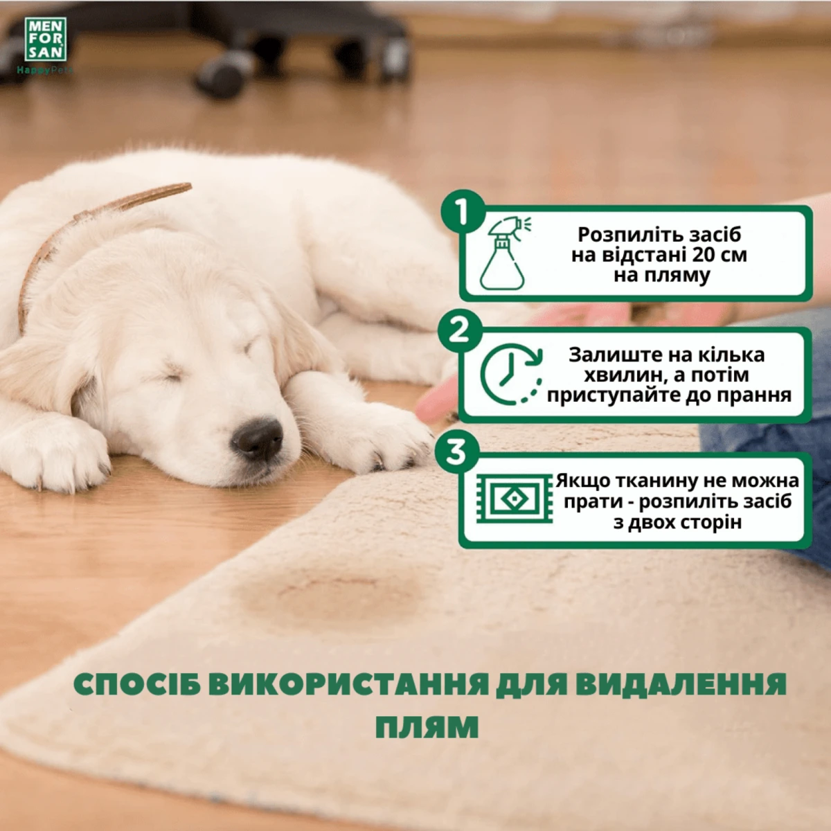 Засіб для виведення сечі та плям MENFORSAN Ферментний, 500 мл